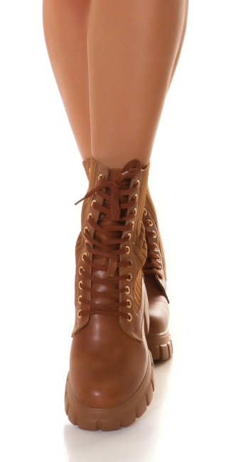 Trendy Fashionista ancle boots Brown